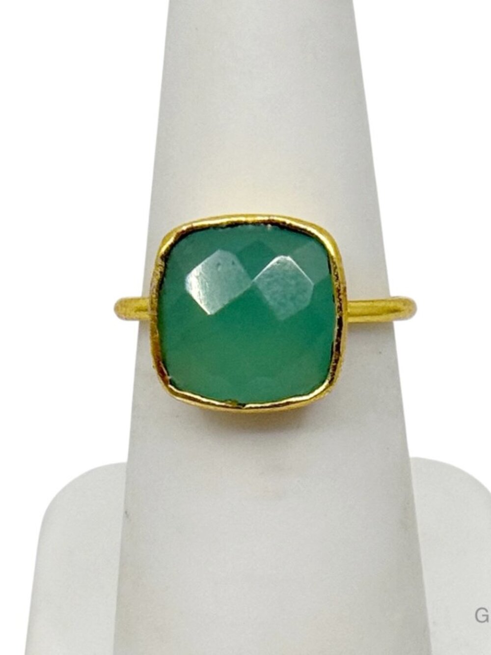 Gold Vermeil sterling silver Chalcedony ring - GM325